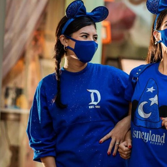 Disneyland Spirit Jersey XS Wishes Come True Disney Glitter Blue Silver - Picture 3 of 14